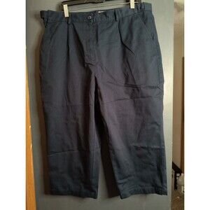 LL BEAN WOMEN'S 18 Petite Blue CROP PANTS REGULAR 100% COTTON